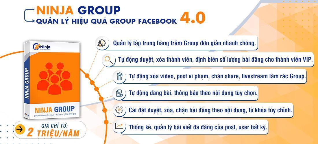 tính năng phần mềm quản lý group facebook
