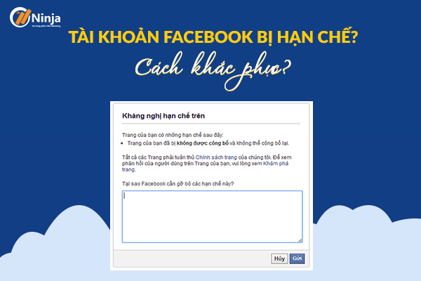Tài khoản facebook bị hạn chế đăng bài