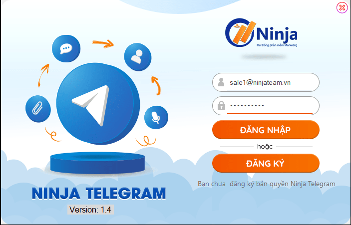 Truy cập phần mềm kéo thành viên Telegram