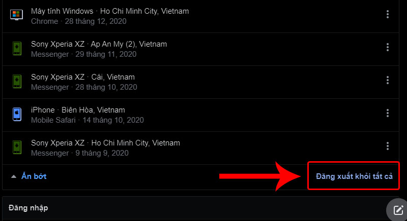 Hướng dẫn gỡ tài khoản facebook khỏi thiết bị khác bằng máy tính